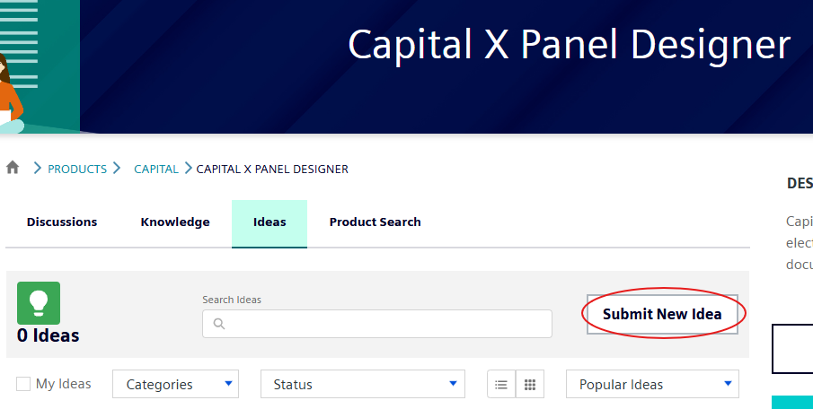 Submit new idea Submit new idea