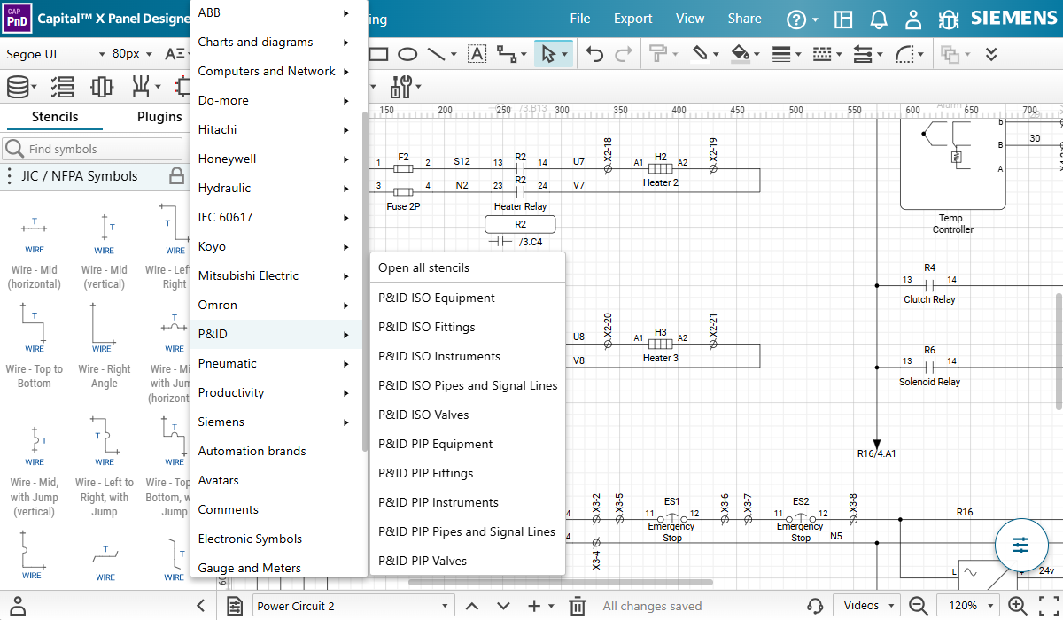 Ampia libreria di simboli  Ampia libreria di simboli
